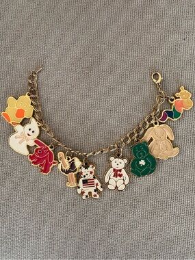 Vintage Beanie Baby Charm Bracelet